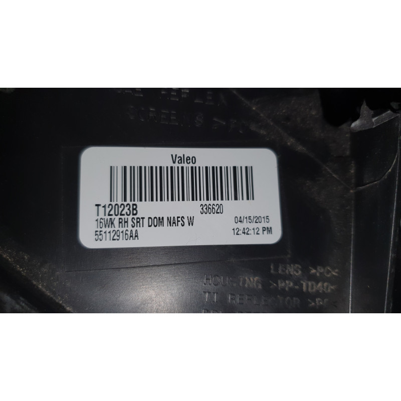 JEEP GRAND CHEROKEE SRT-8 RIGHT LED XENON HEADLIGHT 2017-2020 68266654AG USA