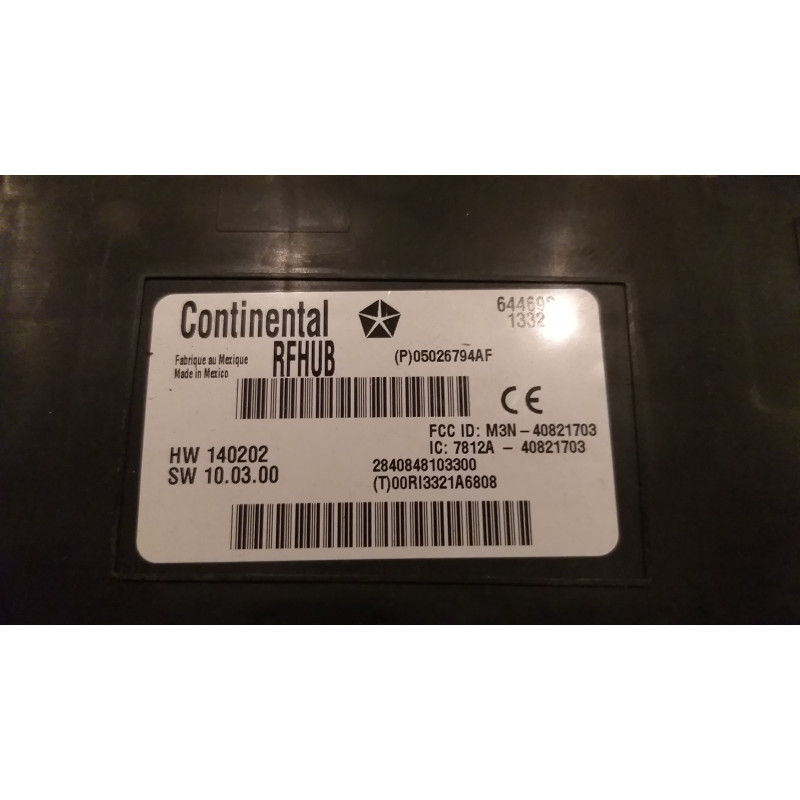 DODGE CHARGER JOURNEY KEYLESS ENTRY CONTROL MODULE 2011-2014 05026794AF