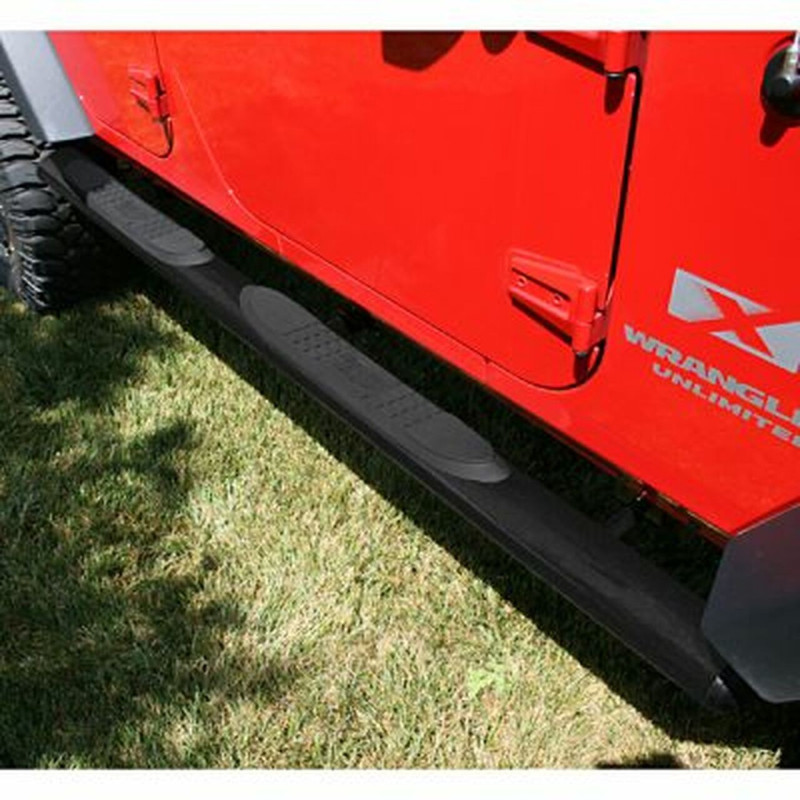 189 cm JEEP WRANGLER 4 DOORS RUNNING BOARD STEP BARS 2007-2018 TEXTURED BLACK RUGGED RIDGE 11591.08 NEW