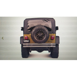 JEEP WRANGLER YJ TJ CJ REAR BUMPER 1976-2006 BARRICADE DOUBLE TUBULAR POLISHED J100498 NEW