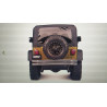 JEEP WRANGLER YJ TJ CJ REAR BUMPER 1976-2006 BARRICADE DOUBLE TUBULAR POLISHED J100498 NEW