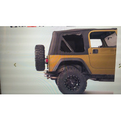 JEEP WRANGLER YJ TJ CJ REAR BUMPER 1976-2006 BARRICADE DOUBLE TUBULAR POLISHED J100498 NEW