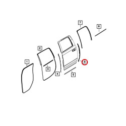 DODGE RAM LEFT REAR DOOR Weatherstrip Wstrip c pillar low 2009-2018 55372703AF