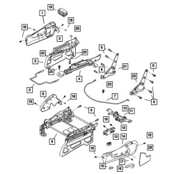 JEEP LIBERTY Seat Adjuster Shield Driver LEFT Manual 2002-2003 0UZ51XDVAA UZ511L2AA NEW