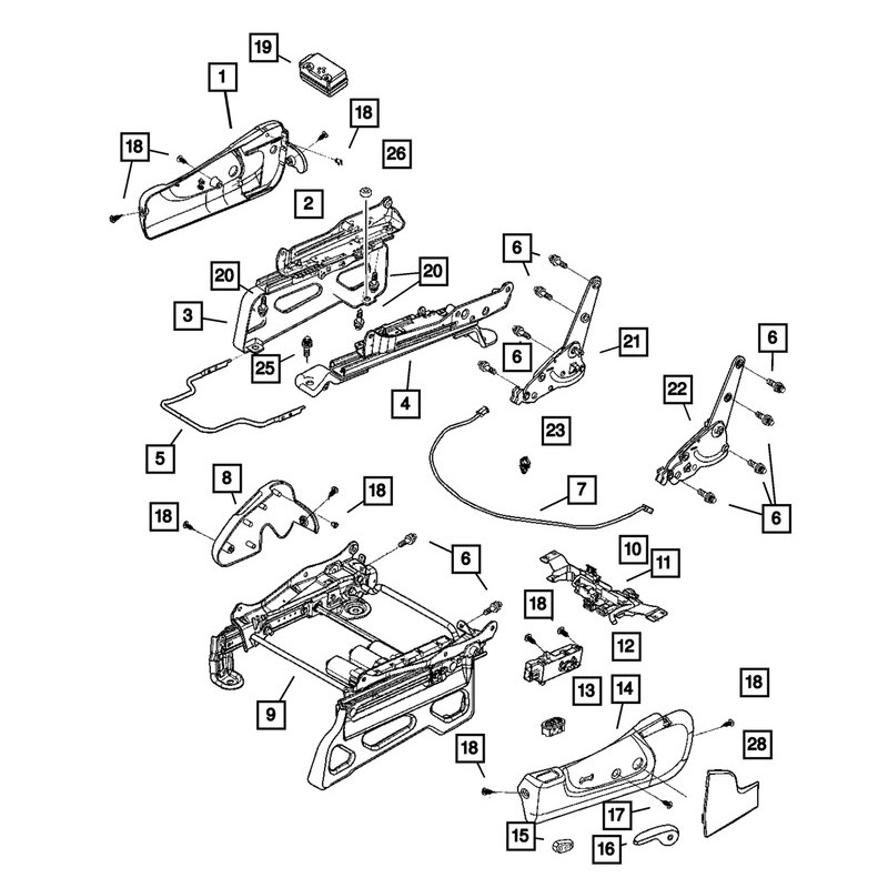 JEEP LIBERTY Seat Adjuster Shield Driver LEFT Manual 2002-2003 0UZ51XDVAA UZ511L2AA NEW