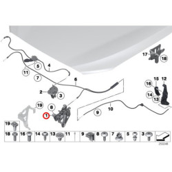 BMW 5 6 7 F01 F02 F03 F04 F06 F10 F11 HOOD BONNET LOCK LATCH LEFT 2009-2016 7206453 51237206453