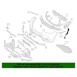 MERCEDES GLE V167 FRONT BUMPER RIGHT AIR DUCT SEGMENT 2019-2022 1678857604 A1678857604