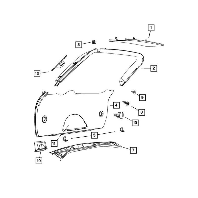 JEEP Grand Cherokee Liftgate Tailgate TRIM Cover 2011-2013 1TK61BD3AA NEW