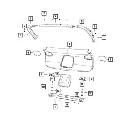 JEEP GRAND CHEROKEE LEFT LIFTGATE PANEL TRIM 2014-2018 1UD12TRMAB 1UD12DX9AB 1UD12DX9AA NEW