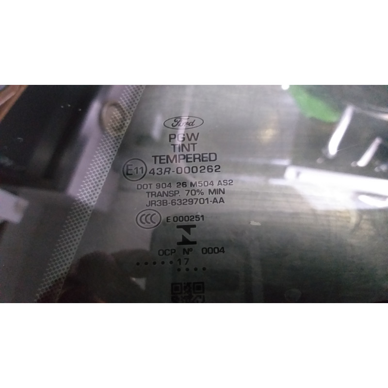 FORD MUSTANG LEFT REAR QUARTER SIDE GLASS 2015-2020 JR3B-6329701-AA 43R-000262