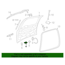 DODGE CARAVAN CHRYSLER TOWN COUNTRY Lift Gate Striker Reinforcement MOUNT 2008-2020 05109116AB NEW