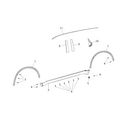 DODGE DURANGO Rear Door Left APPLIQUE 2011-2020 55399299AC 55399299AB NEW