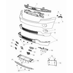 JEEP GRAND CHEROKEE FRONT LOWER RIGHT BUMPER FILLER PANEL FASCIA 2011-2013 68078296AA NEW
