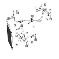 DODGE DART 2.0L 2.4L AC LINE HOSES 2013-2016 68081634AE 68081634AF