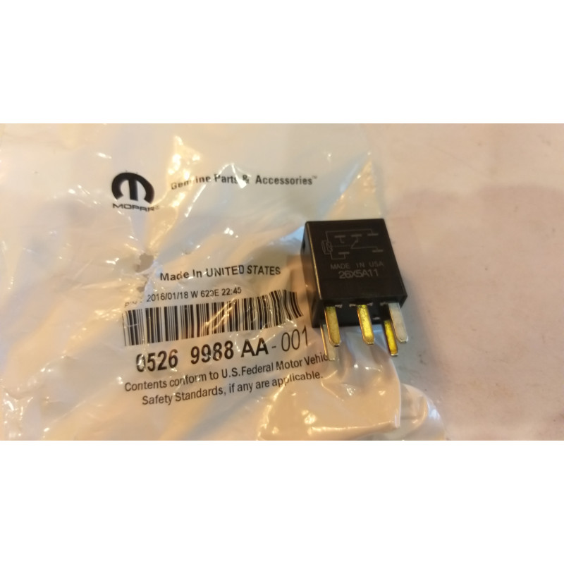 Dodge Journey Charger Jeep Wrangler Chrysler Plymouth Multi Purpose 12 VDC 10A Relay 05269988AA NEW
