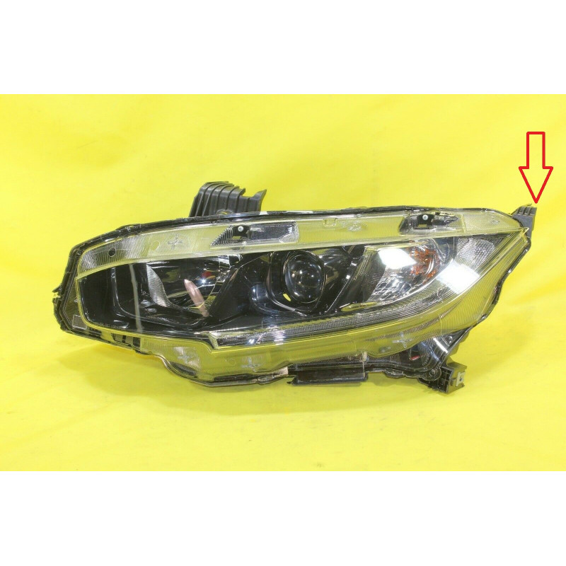 HONDA CIVIC LEFT LED BLACK ACCENT HALOGEN HEADLIGHT 2016-2020 33150-TBA-A31 USA