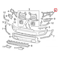 DODGE RAM 1500 LEFT FRONT BUMPER BRACKET 2015-2018 68271501AC 68271501AA 68271501AB