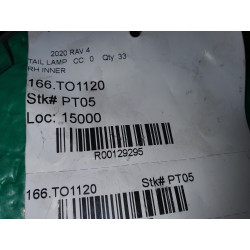 TOYOTA RAV4 RIGHT LED INNER TAIL LAMP 2019-2021 81580-42080 81580-0R060
