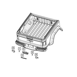 JEEP GLADIATOR CENTER HIGH MOUNTED STOP LED LIGHT LAMP 2020-2022 68338388AC