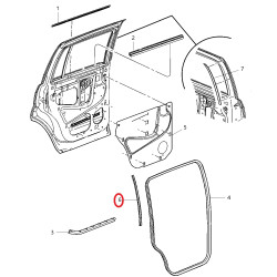 DOGGE DURANGO CHRYSLER ASPEN Rear Door Seal 2004-2007 55364627AA NEW