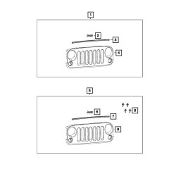 JEEP WRANGLER JK HOOD GRILLE RUBBER WEATHER STRIP SEAL 2007-2018 55397279AB