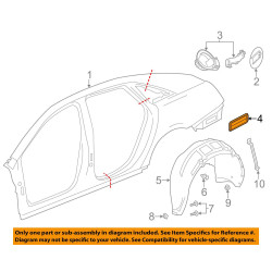 13502347 Cadillac ELR Rear Quarter Pressure Valve Deflector Air Vent