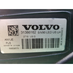 VOLVO S90 V90 LEFT FULL LED ACTIVE HIGH BEAM HEADLIGHT 2018-2020 31386162 89909573 USA