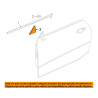 84122629 Chevrolet Camaro Left Door Window Corner Cover Trim 2016-2022