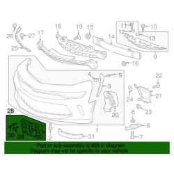 84239328 Chevrolet Front Bumper License Plate Holder Mounting Bracket