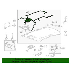 23475110 Cadillac ATS Roof Headliner Wiring Harness 2013-2019 23121467
