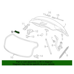 15877980 Cadillac ELR Bumper Lid Hinge Pin Deck Stop Buffer (Trunk)