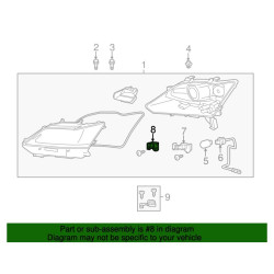 52115-30140 Lexus GS Right LED Headlight Bumper Inner Bracket 2013-2015