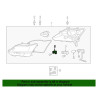 52115-30140 Lexus GS Right LED Headlight Bumper Inner Bracket 2013-2015