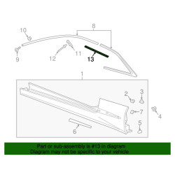 CADILLAC ELR Rear ROOF Door Molding BRACKET Retainer C-IPILLAR MOLDING 2014-2016 GM 22939699 PRICE ONE MOLDING
