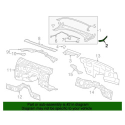 CADILLAC ATS LEFT WINDSHIELD Cowl Extension End Filler Panel Cover 2013-2019 GM 23487941 22945114 23120968