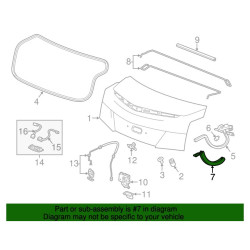 CADILLAC ATS SEDAN Deck Lid Hinge Cover LEFT  or RIGHT 2013-2019 GM 20933951 20933950