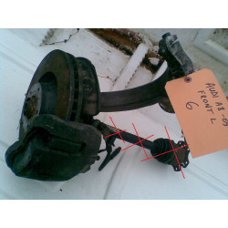 Audi A8 Front Left Knuckle, Rotor, and Hub Bearing 2003-2008