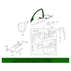 CHEVROLET EQUINOX GMC TERRAIN FRONT RIGHT DOOR Window Garnish Molding 2010-2017 GM 20894967 (