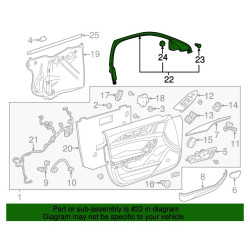 CADILLAC CTS FRONT RIGHT DOOR Window Garnish Molding 2014-2019 GM 23456473  23242708 23157881