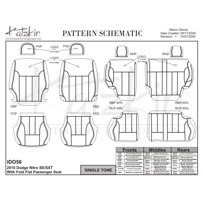 Dodge Nitro Cloth Seat Covers 2010