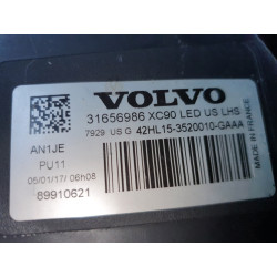 VOLVO XC90 LEFT FULL LED ADAPTIVE AFS HEADLIGHT 2016-2019 31656986 89910621 USA