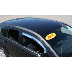 Dodge Caliber Chrome 2-Piece Window Visor Set 2007-2013