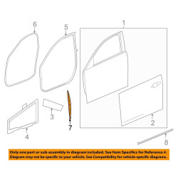 CADILLAC CT6 LEFT FRONT DOOR PANEL LATERAL WEATHERSTRIP SEAL 2016-2020 GM 84010845 23253055