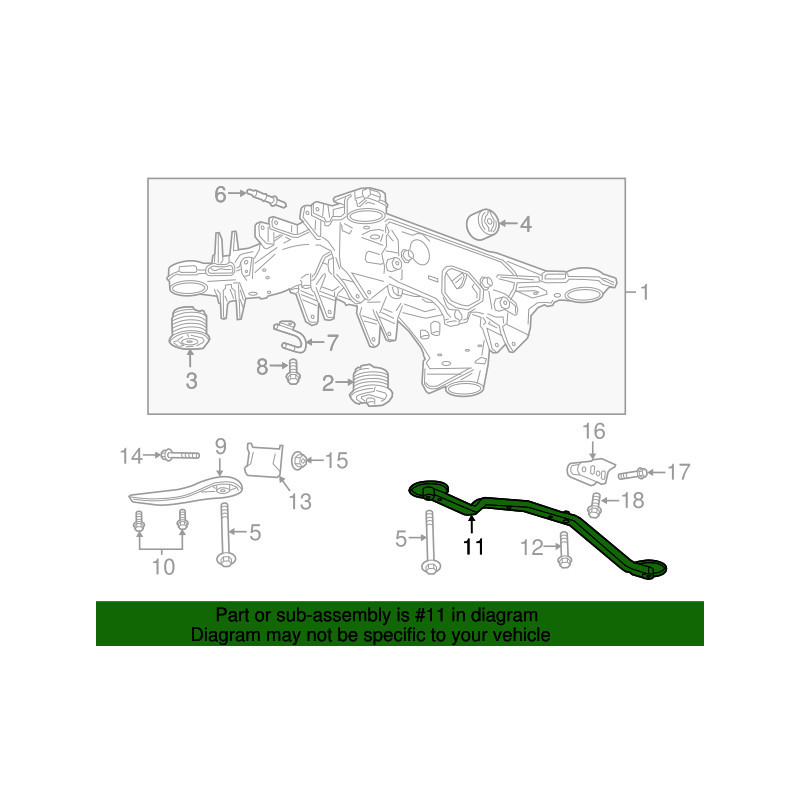 CADILLAC CT6 REAR Cradle Mount Bolt BRACKET 2016-2020 GM 84000629 23353813