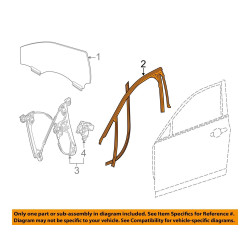 CADILLAC CT6 LEFT FRONT DOOR Window Run Weatherstrip B-PILLAR 2016-2020 GM 84150965  23354468 23389667 84055395