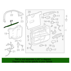 CADILLAC CT6 LEFT FRONT DOOR Window Weatherstrip Inner Sealing Strip 2016-2020 GM 84006978 22939580