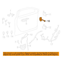 CADILLAC CT6 LEFT FRONT DOOR Check HINGE 2016-2020 GM 23368153 23474694