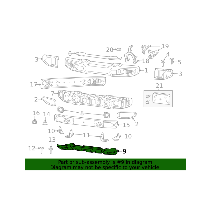 68356721AB Jeep Wrangler Front Bumper Skid Plate 2018-2023