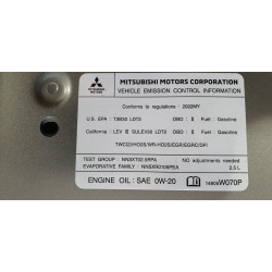 65100W080P Mitsubishi Outlander Hood 2022-2023 5900B253