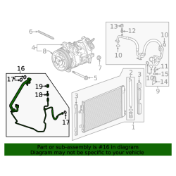 84494395 Cadillac XT4 AC Air Conditioning Condenser and Evaporator Tube